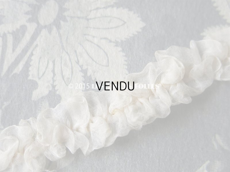 画像18: 1900年代 アンティーク オーガンジーのトリム オフホワイト