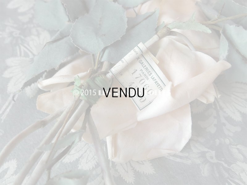 画像3: アンティーク コサージュ 一輪の薔薇 ギャラリーラファイエットのラベル付 - AUX GALERIES LAFAYETTE -