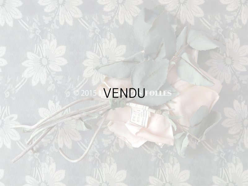 画像4: アンティーク コサージュ 一輪の薔薇 ギャラリーラファイエットのラベル付 - AUX GALERIES LAFAYETTE -