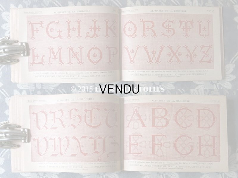 画像8: 19世紀末 アンティーク DMC 刺繍図案帳 ALPHABET DE LA BRODEUSE  ファーストエディション
