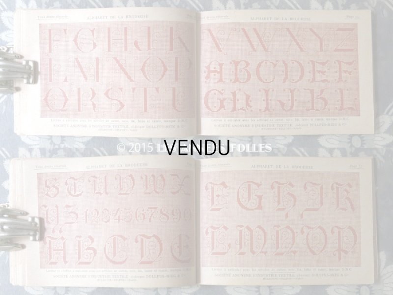 画像7: 19世紀末 アンティーク DMC 刺繍図案帳 ALPHABET DE LA BRODEUSE  ファーストエディション