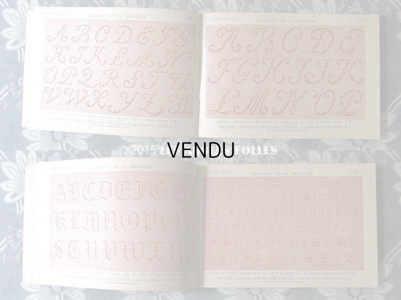 画像5: 19世紀末 アンティーク DMC 刺繍図案帳 ALPHABET DE LA BRODEUSE  ファーストエディション