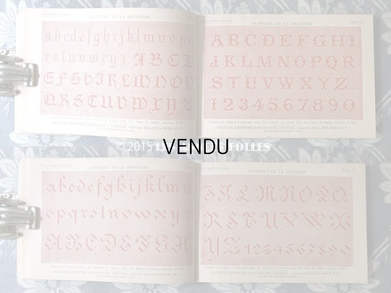 画像6: 19世紀末 アンティーク DMC 刺繍図案帳 ALPHABET DE LA BRODEUSE  ファーストエディション