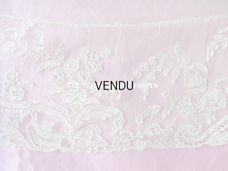 画像5: 19世紀 アンティーク 付け袖 アランソンレース DENTELLE POINT D'ALENCON ニードルレース