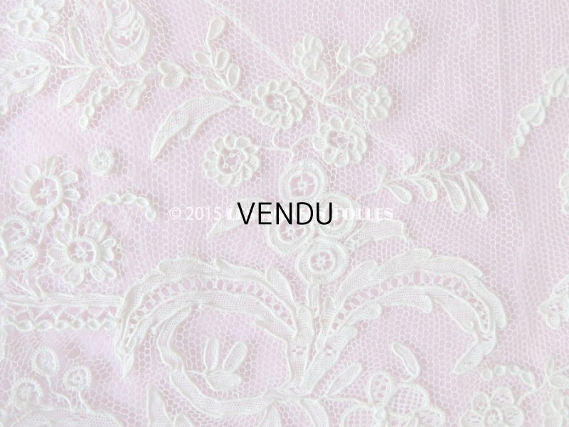 画像13: 19世紀 アンティーク 付け袖 アランソンレース DENTELLE POINT D'ALENCON ニードルレース