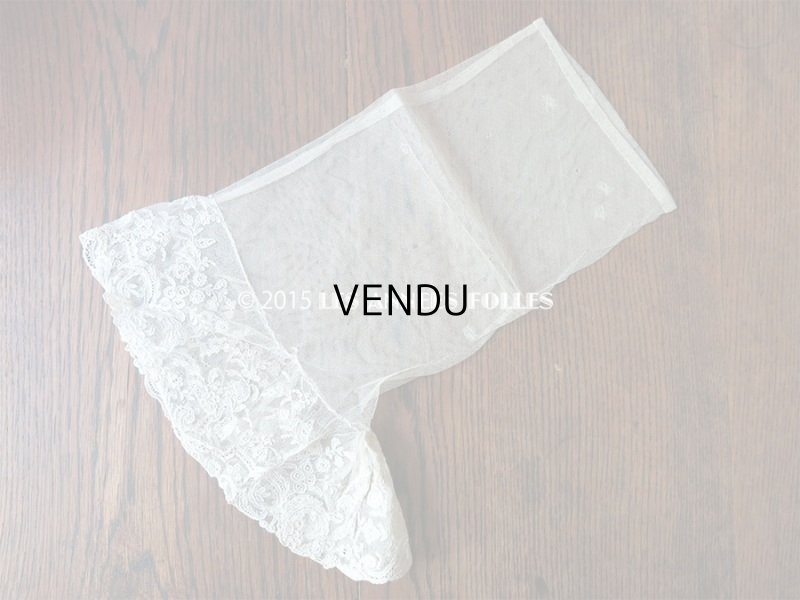 画像7: 19世紀 アンティーク 付け袖 アランソンレース DENTELLE POINT D'ALENCON ニードルレース