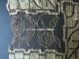 画像3: ＊蚤の市＊【クリスマスセール2024対象外】1920年代 アンティーク 幅広レース レース生地 花模様 アールデコ 0.8 × 0.58m シャンパンゴールド