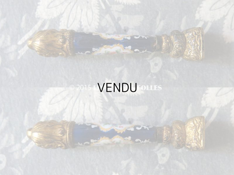 画像3: 19世紀 ナポレオン3世 アンティーク シーリングスタンプ 薔薇模様 エナメル加工