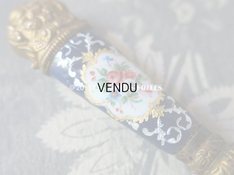 画像8: 19世紀 ナポレオン3世 アンティーク シーリングスタンプ 薔薇模様 エナメル加工