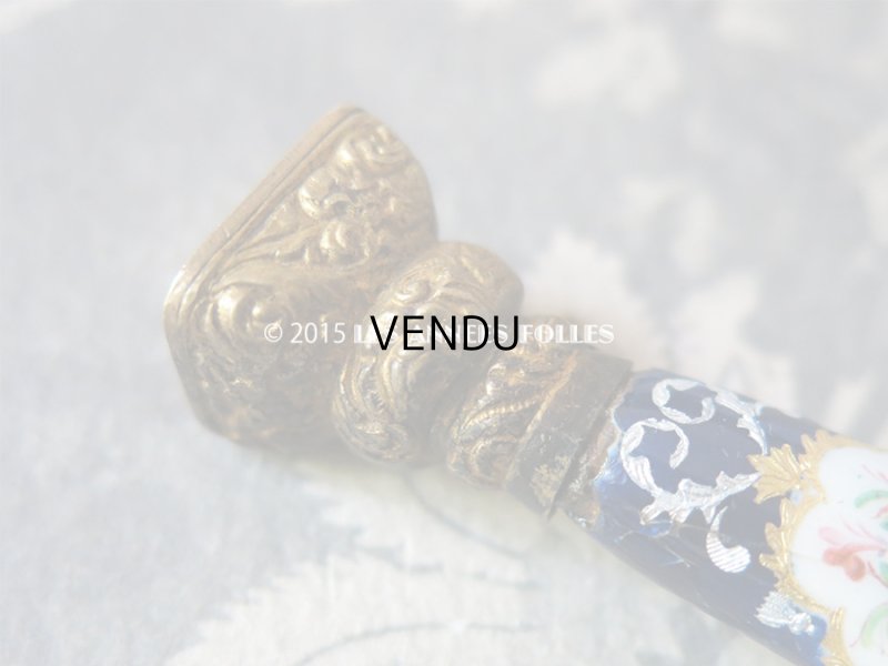 画像5: 19世紀 ナポレオン3世 アンティーク シーリングスタンプ 薔薇模様 エナメル加工