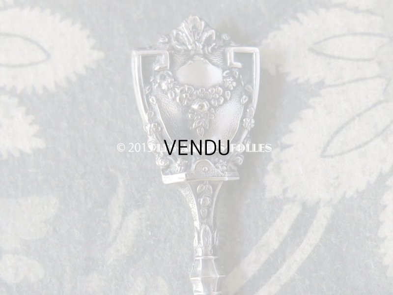 画像3: 19世紀 アンティーク シルバー製 目打ち 薔薇のガーランド  裁縫道具