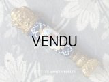 19世紀 ナポレオン3世 アンティーク シーリングスタンプ 薔薇模様 エナメル加工