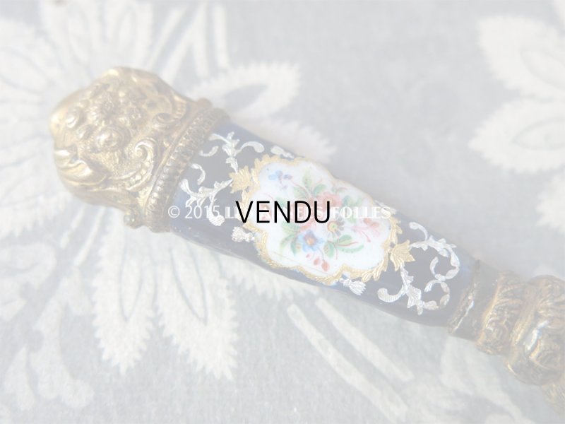 画像4: 19世紀 ナポレオン3世 アンティーク シーリングスタンプ 薔薇模様 エナメル加工