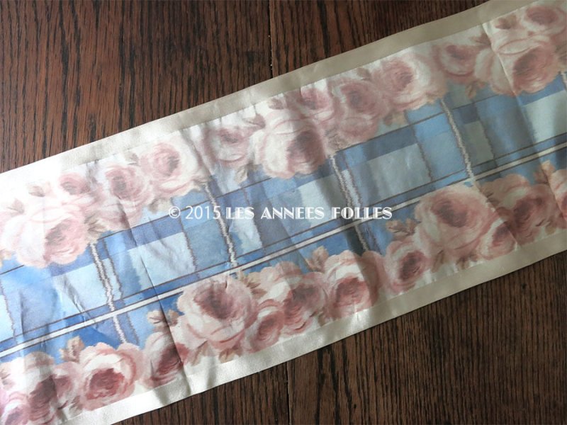 画像3: 19世紀末 アンティーク シルク製  ぼかし織り 薔薇模様 幅広リボン 