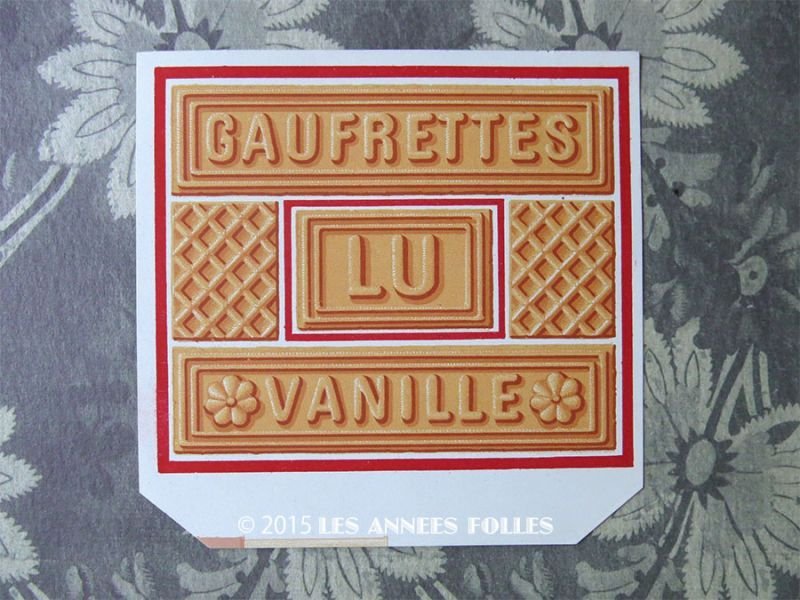 画像1: 1900年代 アンティーク ラベル 『LU』バニラウエハース GAUFRETTES VANILLE NANTES - LEFEVRE-UTILE -