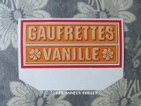 1900年代 アンティーク ラベル 『LU』バニラウエハース GAUFRETTES VANILLE NANTES - LEFEVRE-UTILE -