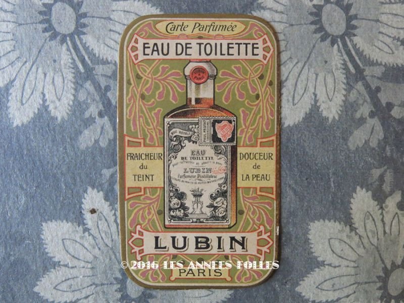 画像1: アンティーク パフュームカード EAU DE TOILETTE LUBIN - LUBIN PARIS -
