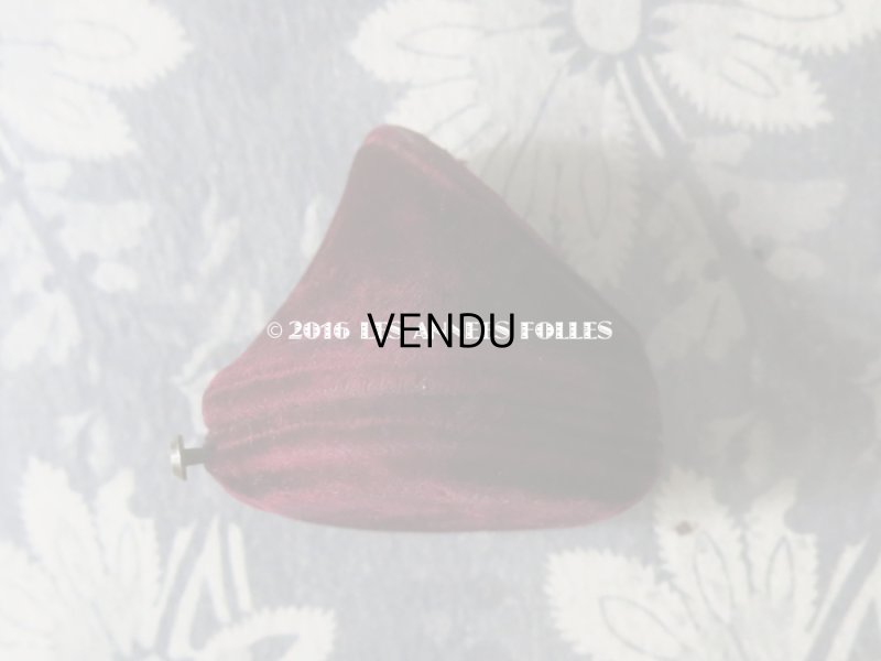 画像5: 19世紀 アンティーク ベルベット ジュエリーボックス モノグラム【J.L】 リング用 ボルドー