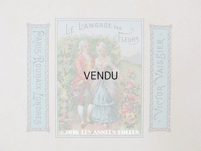 画像1: アンティーク ソープラベル LE LANGAGES DES FLEURS SAVON FIN - VICTOR VAISSIER -