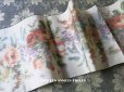 画像1: 19世紀 アンティーク シルク製  ぼかし織り 花模様 幅広リボン 黒い縁取り 1.5m (1)