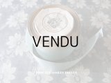 アンティーク ボンマルシェ シルクサテン地 グログランリボン ウォーターグリーン 7.2m  MOIRE BORDS SATIN  BLEU 3  - AU BON MARCHE -