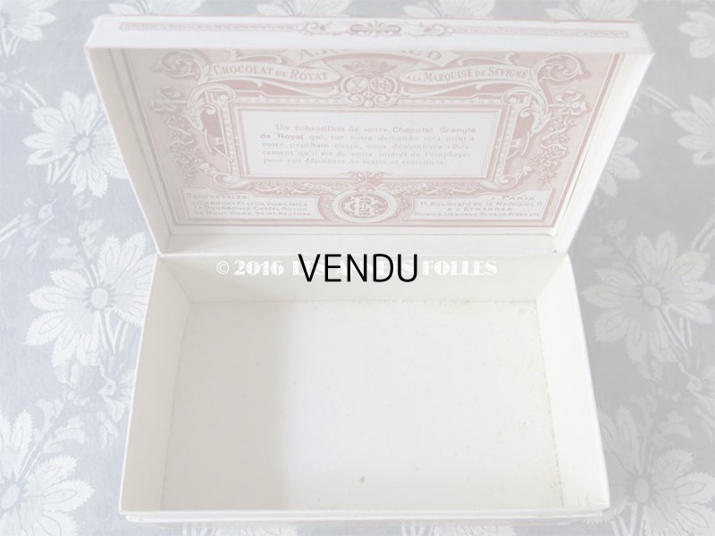 画像7: 1900年代 アンティーク 『マルキーズ・ ドゥ・セヴィニエ』のお菓子箱 GOUTERS DES PENSIONNAIRES CHOCOLAT DE ROYAT - MARQUISE DE SEVIGNE PARIS -