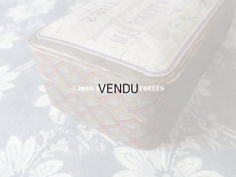画像6: 1900年代 アンティーク ソープボックス 菫＆蝶々 SAVONS EXTRA FINS AUX VIOLETTES BLANCHES DU CAUCASE - DELETTREZ PARIS -