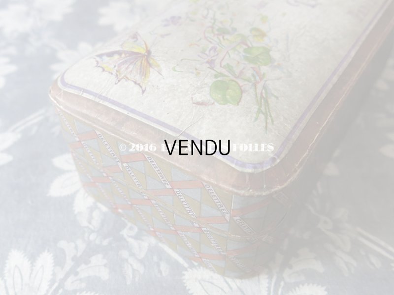 画像7: 1900年代 アンティーク ソープボックス 菫＆蝶々 SAVONS EXTRA FINS AUX VIOLETTES BLANCHES DU CAUCASE - DELETTREZ PARIS -