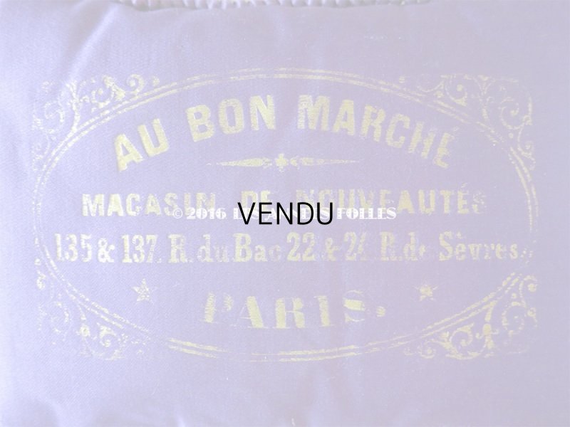 画像5: 19世紀末 アンティーク  シルク製 クッション ボンマルシェ MAGASIN DE NOUVEAUTES - AU BON MARCHE PARIS -