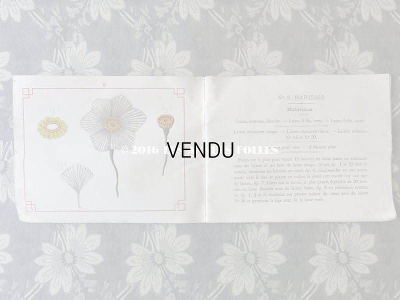 画像4: 19世紀末 アンティーク 毛糸で作る花のモチーフ 図案帳 MODELES DE FLEURS EN LAINE AVEC EXPLICATIONS DE A.ROUYER, EDITEUR, PARIS