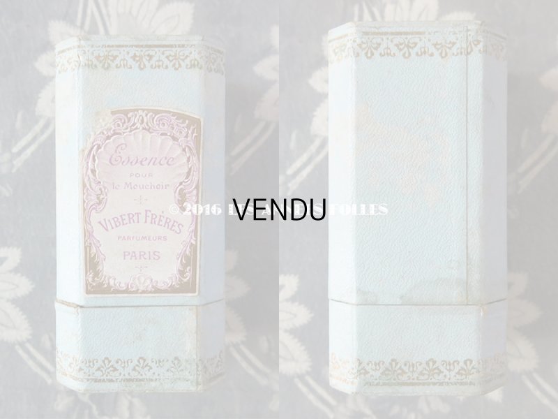 画像3: アンティーク パフュームボックス & パフュームボトル ESSENCE POUR LE MOUCHOIR - VIBERT FRERES PARIS -