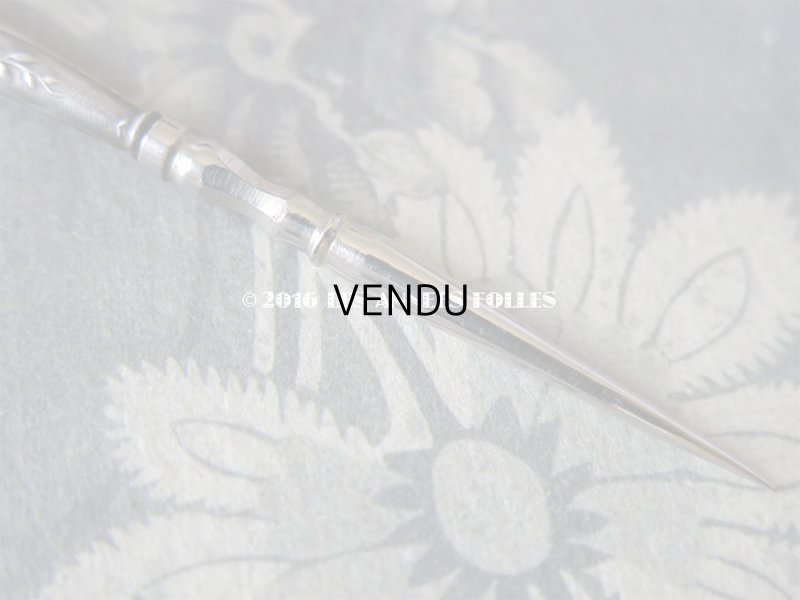 画像4: アンティーク シルバー製 薔薇 目打ち  裁縫道具