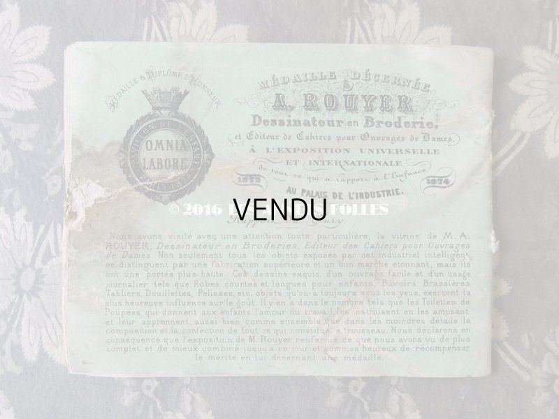画像3: 19世紀末 アンティーク 毛糸で作る花のモチーフ 図案帳 MODELES DE FLEURS EN LAINE AVEC EXPLICATIONS DE A.ROUYER, EDITEUR, PARIS