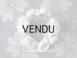 アンティーク ドール用 白い薔薇のヘッドリース ティアラ
