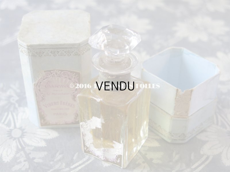 画像6: アンティーク パフュームボックス & パフュームボトル ESSENCE POUR LE MOUCHOIR - VIBERT FRERES PARIS -