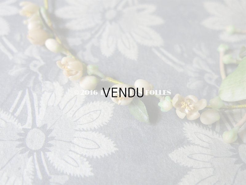 画像6: 19世紀末 アンティーク 薔薇 ワックスフラワーのヘッドリース＆ブローチ