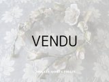 1900年代 アンティーク 薔薇のヘッドリース コサージュ セラミック製