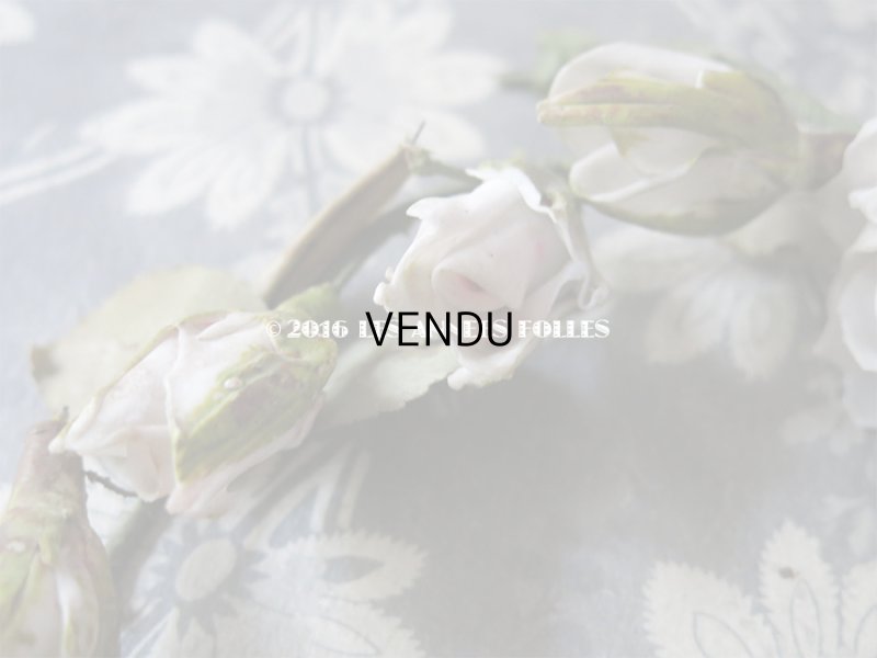 画像6: 1900年代 アンティーク 薔薇のヘッドリース コサージュ セラミック製