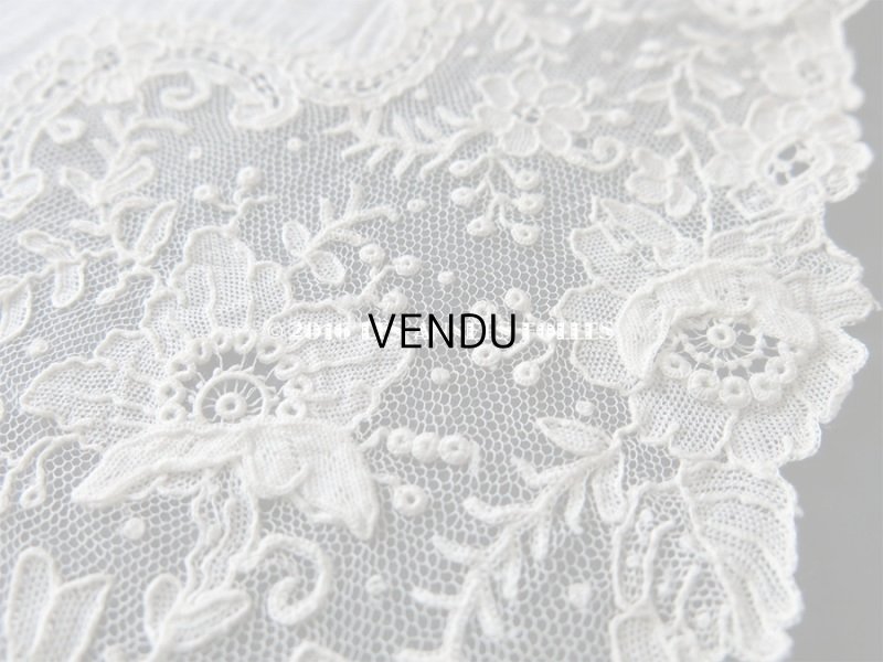 画像6: アンティーク ポワンドガーズのレース ポワンドローズ 結婚式のハンカチ 『ポワン・ド・ガーズ』