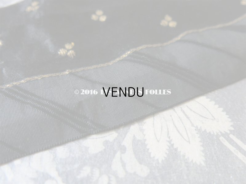 画像6: 19世紀末 アンティーク シルク製 サテンタフタ 刺繍入り ジャガード織 リボン