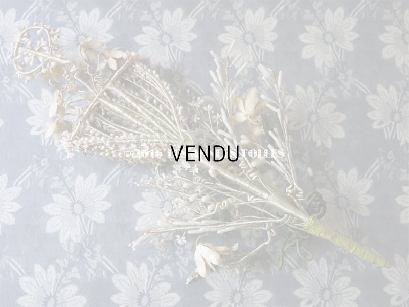 画像13: 19世紀末 アンティーク ワックスフラワーのブーケ