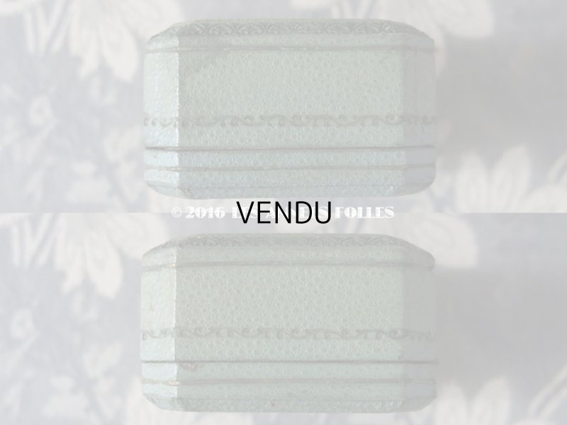 画像6: アンティーク ジュエリーボックス スモーキーブルーグリーン