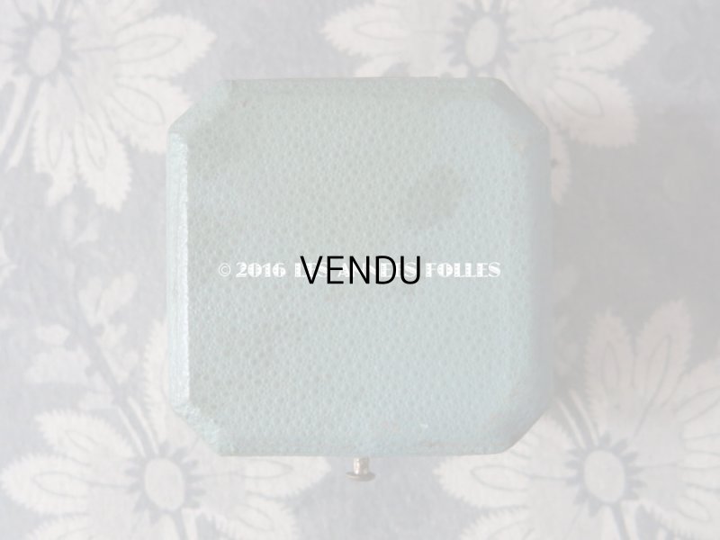 画像4: アンティーク ジュエリーボックス スモーキーブルーグリーン