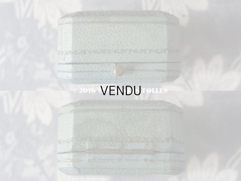 画像5: アンティーク ジュエリーボックス スモーキーブルーグリーン