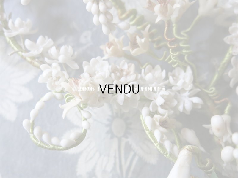 画像7: 19世紀末 アンティーク ワックスフラワーのヘッドリース & ブーケ