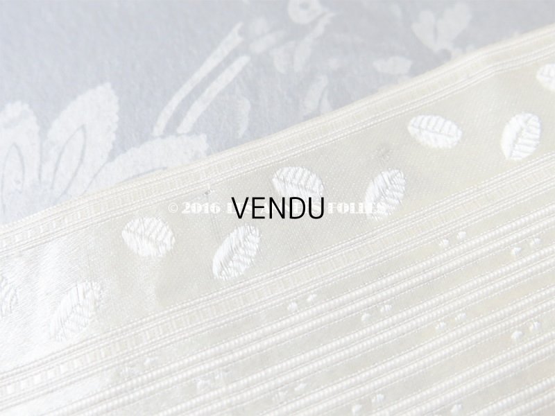 画像5: 19世紀末 アンティーク シルク製 サテン ジャガード織 リボン 1.3m