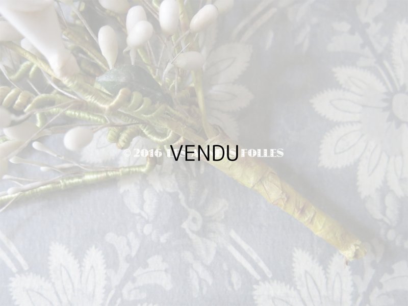 画像4: 19世紀末 アンティーク ワックスフラワーのヘッドリース & ブーケ