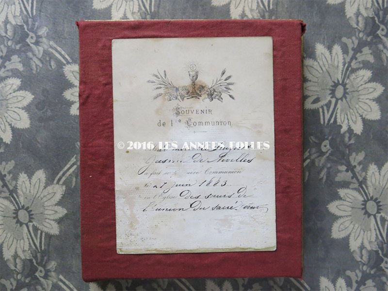 画像4: 1883年 アンティーク 初聖体の記念&ルリケール