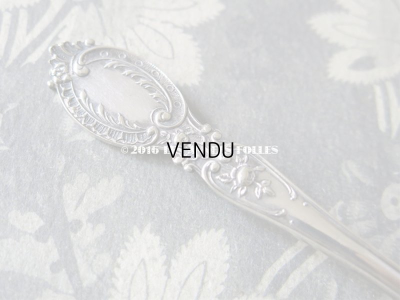 画像3: 19世紀末 アンティーク シュガースプーン 薔薇模様 