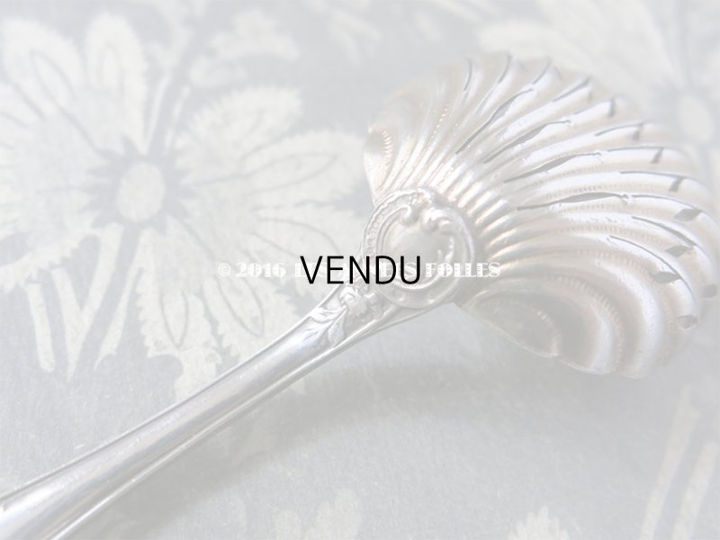 画像8: 19世紀末 アンティーク シュガースプーン 薔薇模様 